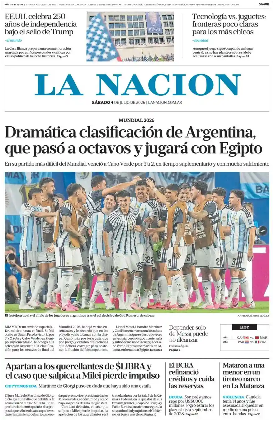 Estudios Max | CADENA PUEBLO NOTICIAS - Tapa del diario Nacion