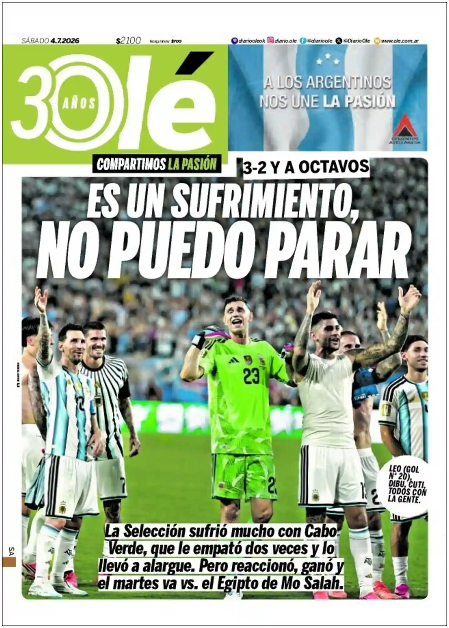Estudios Max | CADENA PUEBLO NOTICIAS - Tapa del diario Ole